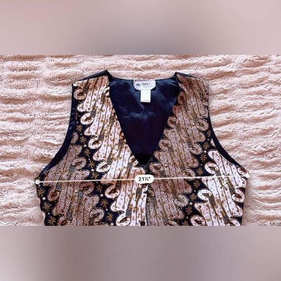 Vintage Academia Black & Gold Sequined Vest ▫️⚜️🔲 - Picture 7 of 10